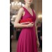 Evening Bags Wholesale - Fuchsia Pleated Satin w/ Mesh Metal Bar Accent Evening Bag